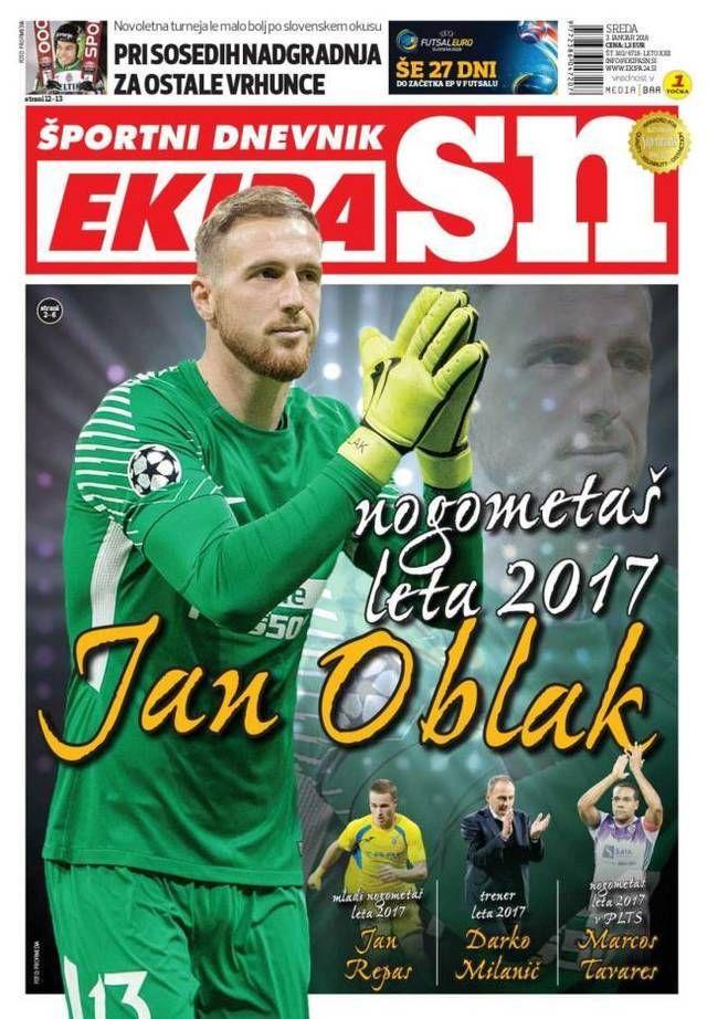 Jan Oblak continua a ganhar o melhor futebolista esloveno